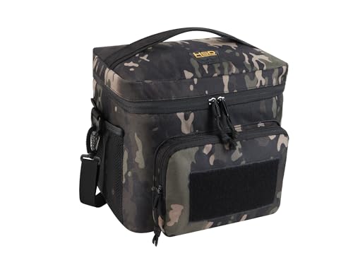 HighSpeedDaddy Large Tactical Lunch Box for Men (15 L) Insulated & Water-Resistant Lunch Bag for Work - Fits 3-4 Adult Meal Containers | 11” x 9” x 8”