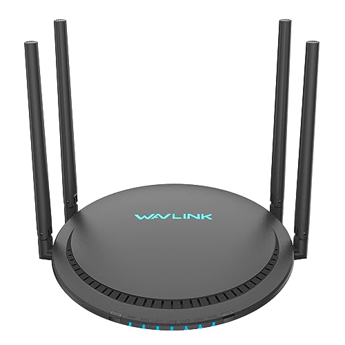 WiFi Router AC1200, WAVLINK Smart Router Dual Band 5Ghz+2.4Ghz, Full 4 Gigabit Ethernet Ports, USB 3.0 Port, Wireless Internet Routers for Home, Gaming