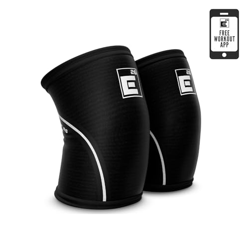 Knee Sleeves for Weightlifting (Sold as a Pair) - 6mm Neoprene for Optimal Compression, Mobility, and Warmth - Perfect for Functional Fitness, Squats, Deadlifts, Olympic Lifting (Medium)