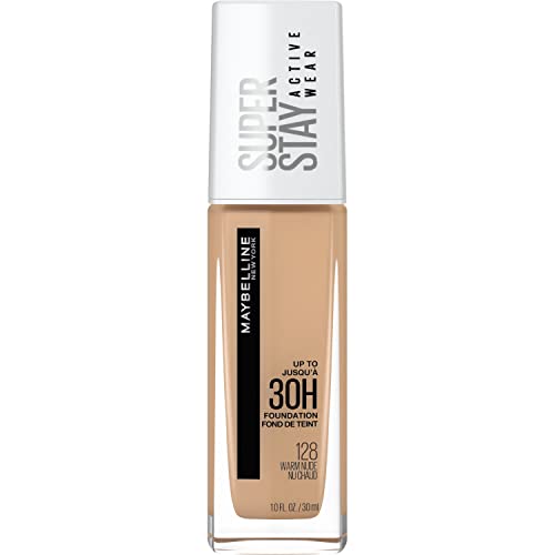 Maybelline Super Stay Full Coverage Liquid Foundation Active Wear Makeup, Up to 30Hr Wear, Transfer, Sweat & Water Resistant, Matte Finish, Warm Nude, 1 Count