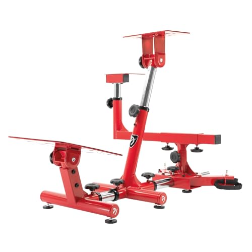 Arozzi Velocita Universal Racing Simulator Cockpit Compatible with Most Racing Sim Gear and Gaming Chairs Collapsible Telescopic and Portable - Red