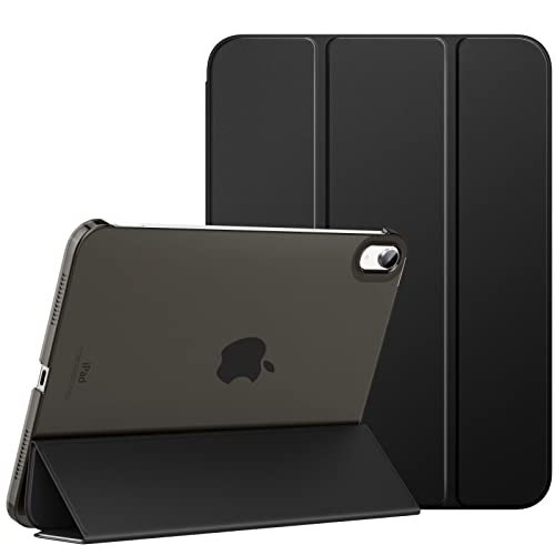MoKo for iPad 10th Generation Case 2022, Slim Stand Hard PC Translucent Back Shell Smart Cover Case for iPad 10th Gen 10.9 inch 2022, Support Touch ID, Auto Wake/Sleep,Black