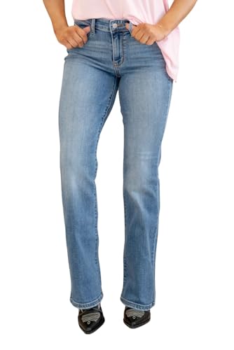 Judy Blue Women's Mid Rise Vintage Bootcut Jeans (Medium Blue, 11)