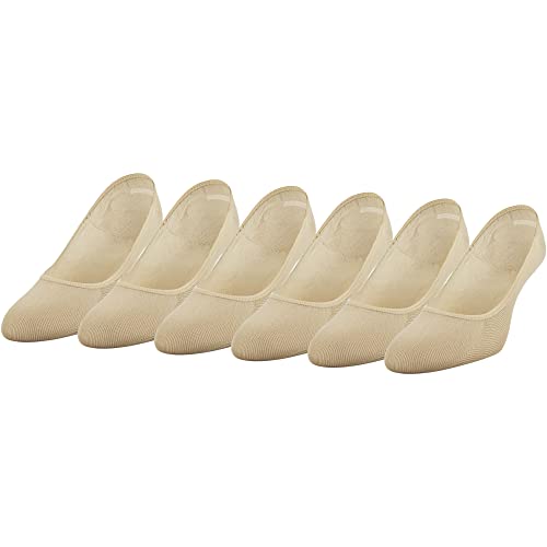 Peds Women's Lightweight Low Cut No Show Socks, Multipairs, Nude (6-Pairs), Shoe Size: 5-10