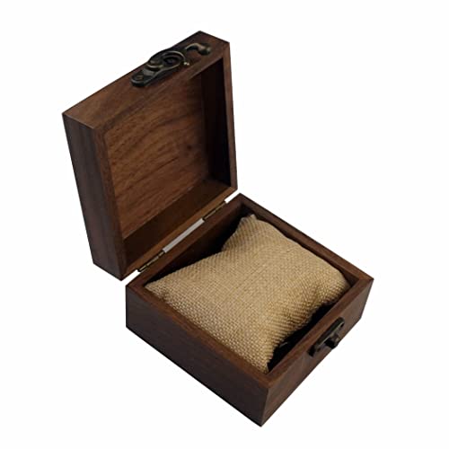 LONMAIX Walnut Wood Box for Crafts, Jewelry Box and watch box Wooden Keepsake Box Gift (Walnut)