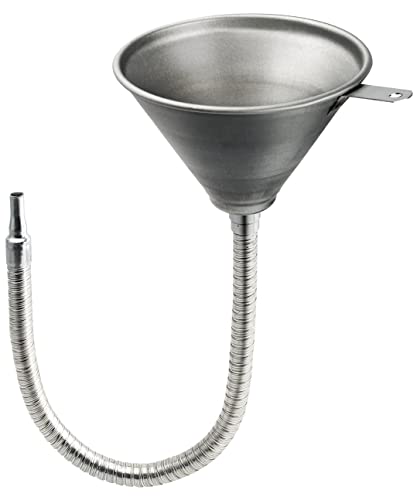 ROADGIVE Funnel Automotive Steel Bendable Universal Spout Funnel with Filter and 23.6' Flexible Pipe Long Neck Oil Funnel for All Automotive Oils, Lubricants, Gas, Diesel Fuel and Other Liquids