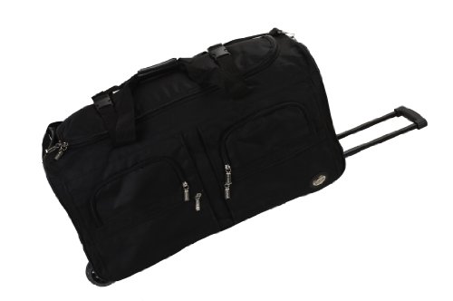 Rockland Rolling Duffel Bag, Black, 36-Inch