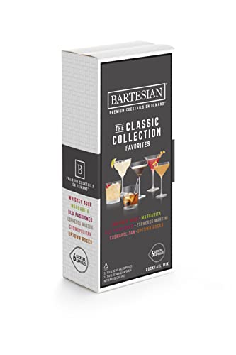 The Classic Collection Capsules, Variety Pack of 6 for Bartesian Premium Cocktail Maker (55524)