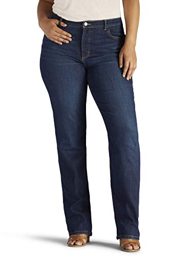 Lee womens Instantly Slim Straight Leg (Plus) Jeans, Ellis, 20 Petite US