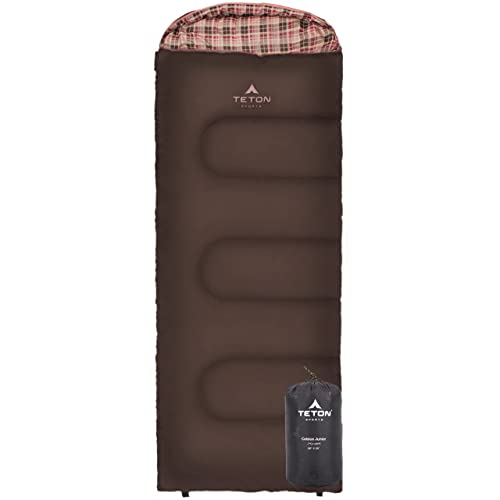 TETON Junior, 20 Degree Sleeping Bag. Finally, Sleeping Bag for Boys, Girls, all Kids, Warm and Comfortable; For all camping weather and built to last