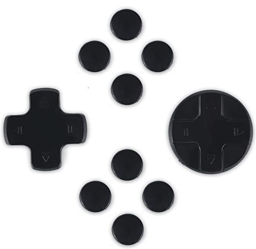 BelugaDesign Switch Button Caps and D-Pad | Compatible with Nintendo Switch Standard OLED Joy-Con Controller Covers | Directional & A/B/X/Y Buttons (Black)
