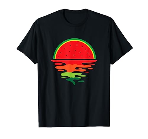 Watermelon Summer Sunset Water Fruit Sunset Watermelon T-Shirt