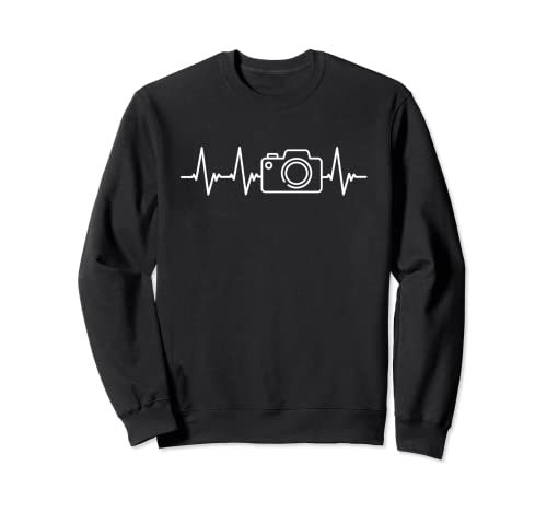 Photography camera hobby heartbeat ECG heart rate photos Sweatshirt