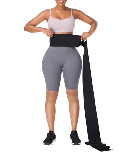FeelinGirl Waist Trainer for Women Bandage Wrap Sauna Belt Long Torso Tummy Wraps Belly Body Shaper Waist Trimmer Belt