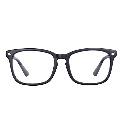 MAXJULI Blue Light Blocking Glasses,Computer Reading/Gaming/TV/Phones Glasses for Women Men(Matt Black)