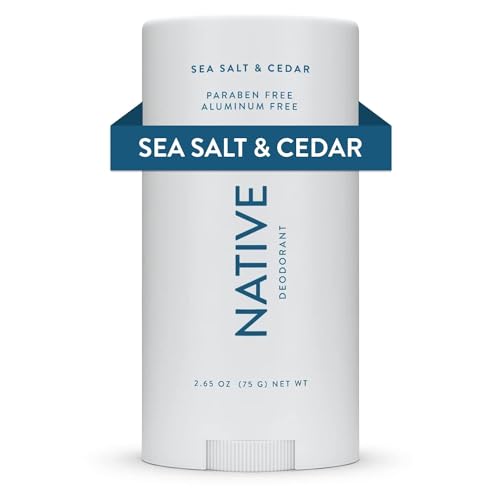 Native Deodorant Contains Naturally Derived Ingredients, 72 Hour Odor Control | Deodorant for Women and Men, Aluminum Free with Baking Soda, Coconut Oil and Shea Butter | Sea Salt & Cedar