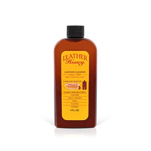 Leather Honey Leather Cleaner: Non-Toxic Leather Care Made in the USA Since 1968. Deep Cleans Leather, Faux & Vinyl - Couches, Car Seats, Purses, Tack, Shoes & Bags. Safe Any Colors & White Leather