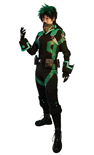 miccostumes Unisex Anime Green Cosplay Costume Battle Suit Fighting Suit (Medium, Green)
