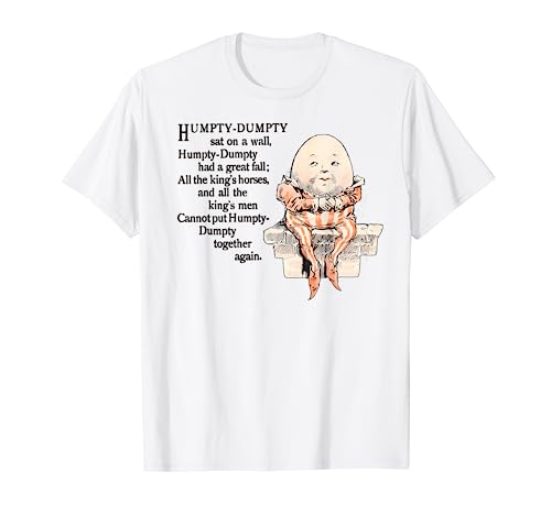 Vintage Humpty Dumpty T Shirt-Humpty Dumpty Poem Tee T-Shirt