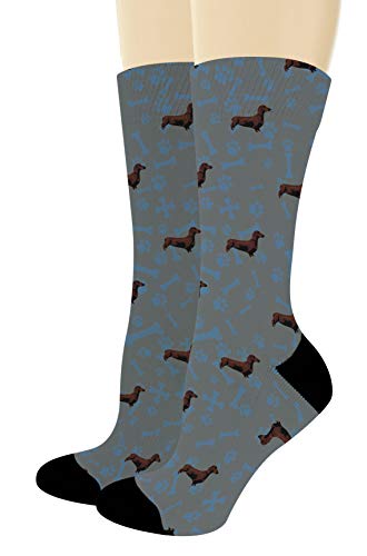 Dog Gifts Dachshund Socks for Men Women Dog Themed Socks Dog Accessories 1-Pair Novelty Crew Socks