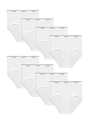 Fruit of the Loom Men's Basic Brief Multipack, White (8 Pack), 3X-Large