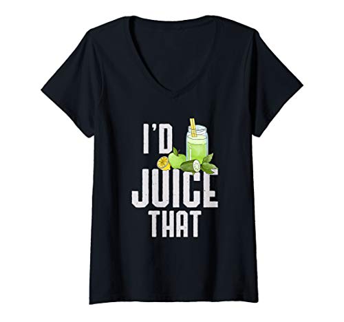 Womens Funny Juice Gift shirt for a Raw Juicer Lover Women Mom Wife V-Neck T-Shirt
