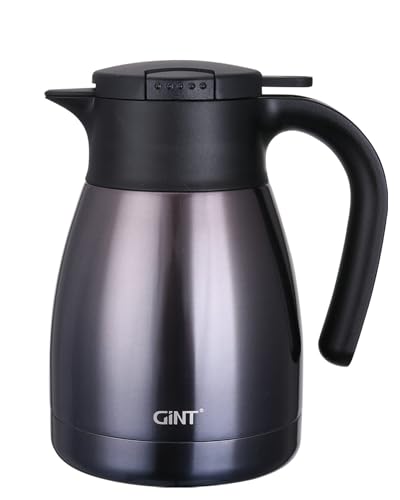 GiNT 1L / 34Oz Thermal Coffee Carafe, Insulated Stainless Steel Coffee Carafes for Keeping Hot/Double Walled Vacuum Thermos (Purple)