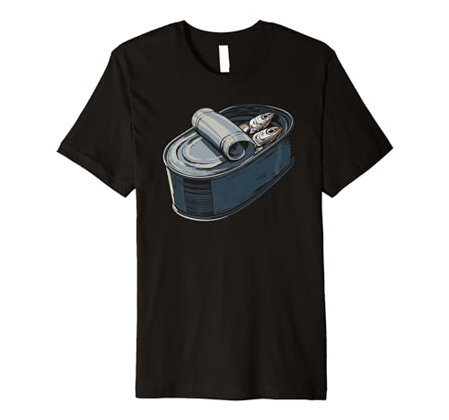 Sardine in Sardine Tin Comic Art for Men Women Children Premium T-Shirt