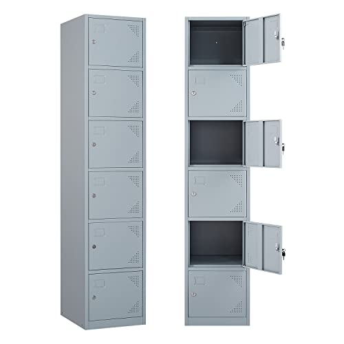 STANI Metal Locker, Metal Lockers for Employees with Lock, Storage Locker with Lock, Storage Locker Cabinet for Home, Tall Steel Storage Locker for Gym, School, Office