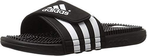 adidas Men's Adissage Slides Sandal, Black/White/Black, 9