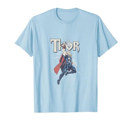 Marvel Comics Retro Classic Thor Flying Mighty Portrait T-Shirt