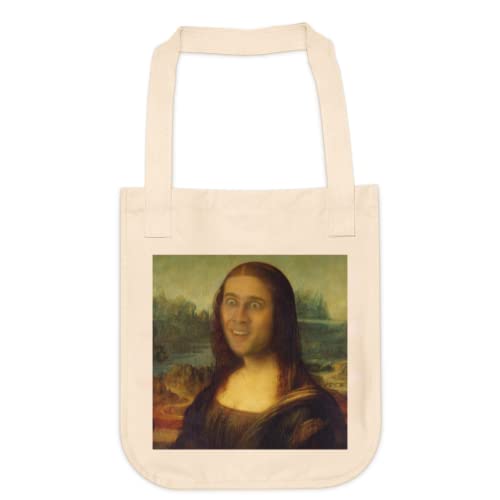 Mona Lisa Nicolas Actor Cage Tote bag for Women And Men Graphic Shoulder Bags Casual Cloth Purses and Aesthetic Handbags