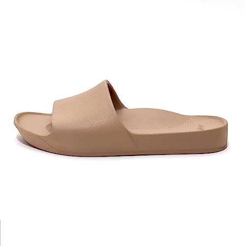 ARCHIES Footwear - Slide Sandals - Offering Great Arch Support - Tan