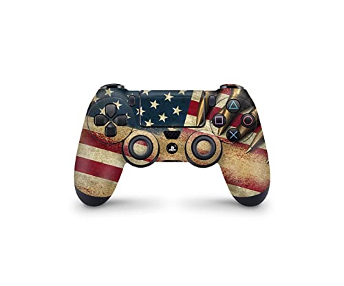 ZOOMHITSKINS Compatible for PS4 Controller Skin, USA America Flag Patriot American Country Love, Durable, Fit PS4, PS4 Pro, PS4 Slim Controller, 3M Vinyl, Made in The USA