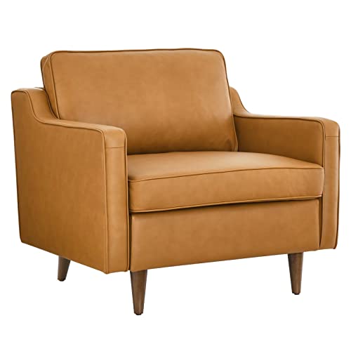 Modway Impart Upholstered Leather, Armchair, Tan