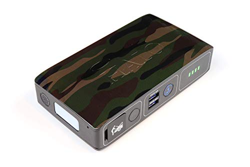 HALO Bolt Compact Portable Car Jump Starter - Car Battery Jump Starter with 2 USB Ports to Charger Devices, Portable Car Charger - Camo
