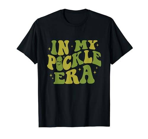 Groovy In My Pickle Era Funny Canned Cucumber Pickle Women T-Shirt