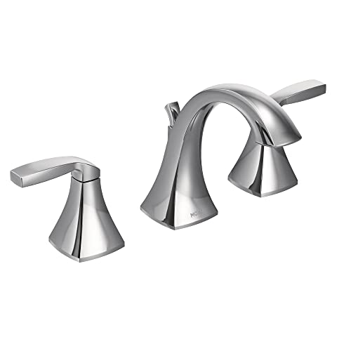 Moen Voss Chrome Two-Handle 8 in. Widespread Bathroom Faucet Trim Kit, Valve Required, T6905, 0.5