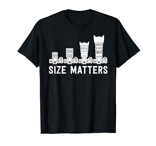 Funny Photography T-Shirt - Lens Size Matters