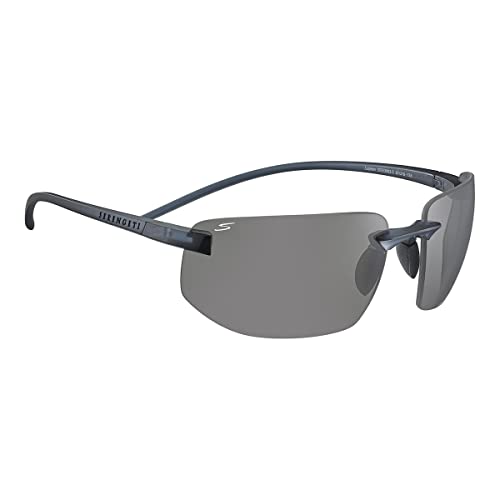 Serengeti Men's Lupton Oval Sunglasses, Matte Crystal Black, Medium