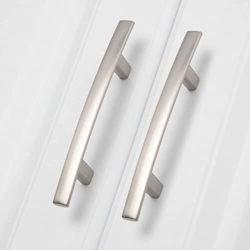 homdiy 3in Cabinet Handles Brushed Nickel 30 Pack Cabinet Pulls - HD1003BSS Cabinet Hardware Arch Drawer Pulls Solid Dresser Drawer Handles Cabinet Pulls Modern Drawer Pulls