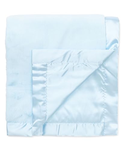 Little Me Baby-Boys Newborn Plush Stroller Blanket, Light Blue, One Size