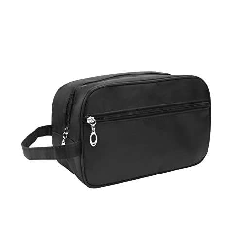 YEEPSYS Toiletry Bag for Men, Water Resistant Mens Shaving Bag for Travelling, Travel Dopp Kit for Toiletries Accessories (Black)
