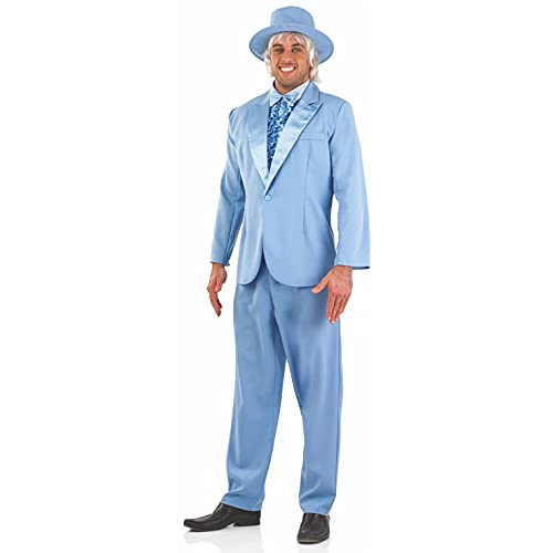 fun shack Blue Tuxedo Costume Men, Blue Suit Costume, Movie Character Costumes For Men, 90s Halloween Costumes For Men, Medium