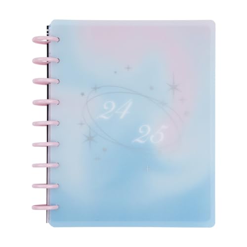Happy Planner Disc-Bound 12-Month Planner, July 2024–June 2025 Daily Planner, Classic Size, Vertical Layout, Trust the Universe, 72 Pages, 12 Dividers, 2 Sticker Sheets, 7' x 9 3/4'