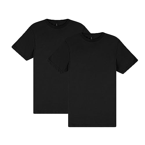 Gildan Adult Softstyle Cotton T-Shirt, Style G64000, Multipack, Black (2-Pack), X-Large