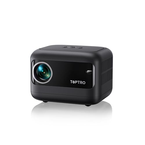 [Electric-Focus] Mini Projector, TOPTRO TR25 Outdoor Projector with WiFi and Bluetooth 5.2, 15000 Lumens 1080P Full HD, ±40° Electric Keystone Correction, Portable Projector for iOS/Android/PS5