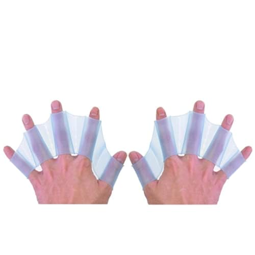 KDDOM 1 Pair Silicone Swimming Hand Webbed Silicone Swim Gear Fins Hand Webbed Flippers for Snorkeling