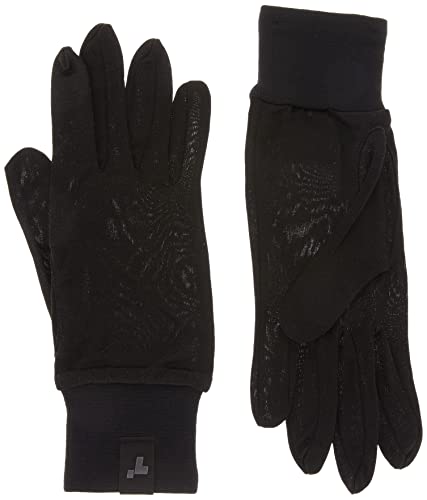 Terramar Standard Adult Thermasilk Liner Winter Gloves for Men and Women Skiing, Hikking, Cold Weather Activities, Black, Large