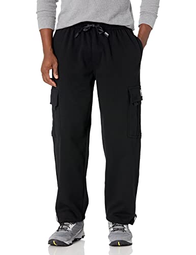 Pro Club Men's Heavyweight Fleece Cargo Pants, X-Large, Black